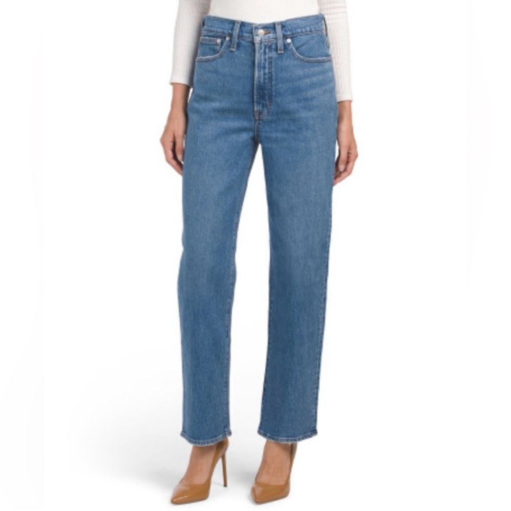 Madewell 23 Tall Medium Wash Perfect Vintage Earlwood Blue Cut Off Jeans